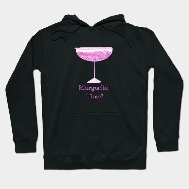 Margarita Time with a Pink Glass Hoodie by theidealteal